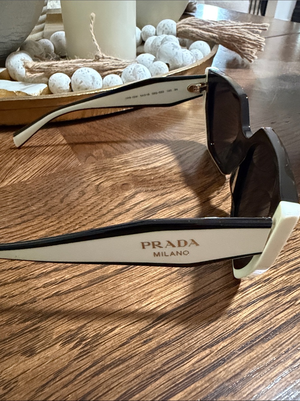 Prada Black and White Cat-Eye Sunglasses - Picture 4 of 10